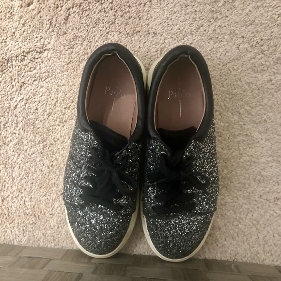 Paolo Black glitter Women's Sneakers - Picture 2 of 3